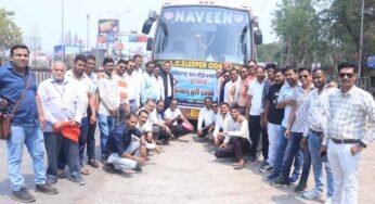 दुर्ग से जगन्नाथ पुरी तीर्थ यात्रा के लिए छत्तीसगढ़ श्रमजीवी पत्रकार संघ जिला इकाई दुर्ग के 50 पत्रकार साथियों को लेकर बस हुई रवाना !