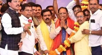 मुख्यमंत्री साय ने जुनवानी नर्मदा धाम में की पंच कुंडीय रुद्र महायज्ञ की परिक्रमा