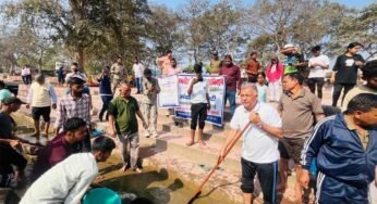 मंत्री परमार ने चित्रकूट स्थित पंचवटी घाट पर किया श्रमदान