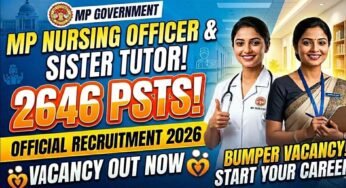 नर्सिंग ऑफिसर और सिस्टर ट्यूटर के 2646 पदों पर भर्ती, हाईकोर्ट के आदेश के बाद आवेदन प्रक्रिया फिर से शुरू