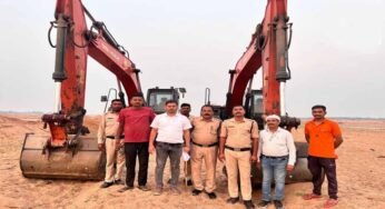 खनन माफिया पर सख्त एक्शन: सीमा लांघने पर 4 पोकलेन मशीनें जब्त
