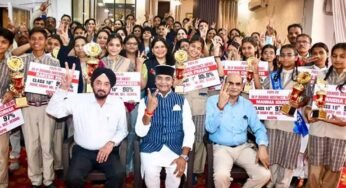 भोपाल के मेधावी विद्यार्थियों से मिले मंत्री सारंग
