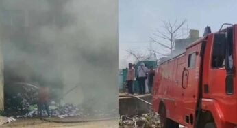 खंडवा वाणिज्यकर कार्यालय में भीषण आग, छुट्टी के दिन जले अहम दस्तावेज़