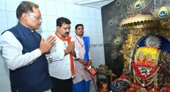 सुशासन तिहार के तहत मुख्यमंत्री विष्णुदेव साय का कोसला धाम दौरा, माता कौशल्या मंदिर में की पूजा-अर्चना