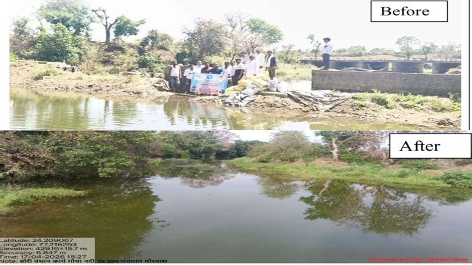 जल गंगा संवर्धन अभियान: जनसहभागिता से बदली गोचा नदी स्टॉप डैम की तस्वीर