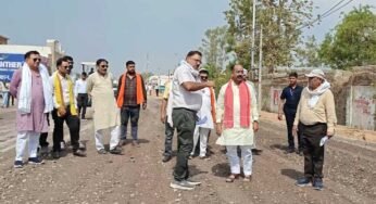 उप मुख्यमंत्री अरुण साव ने निर्माणाधीन सड़क का किया निरीक्षण