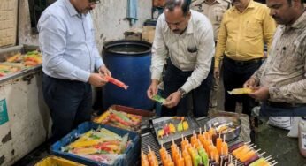 इंदौर में खाद्य विभाग की बड़ी कार्रवाई, बोरिंग के पानी से बनी आइस कैंडी जब्त