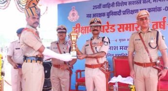 डीजीपी कैलाश मकवाणा के मुख्य आतिथ्य में विशेष सशस्‍त्र बल के नव आरक्षकों का दीक्षांत समारोह आयोजित
