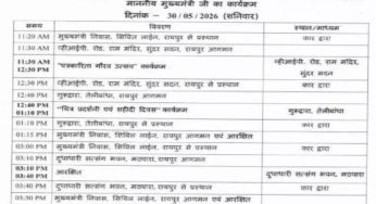 CG : CM साय आज पत्रकारिता गौरव उत्सव में होंगे शामिल …