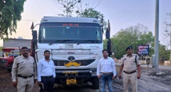 रेत के अवैध परिवहन पर बड़ी कार्रवाई, 6 हाइवा और 3 ट्रैक्टर जब्त