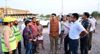 वित्त मंत्री ओपी चौधरी ने नवा रायपुर में विकास कार्यों का किया निरीक्षण