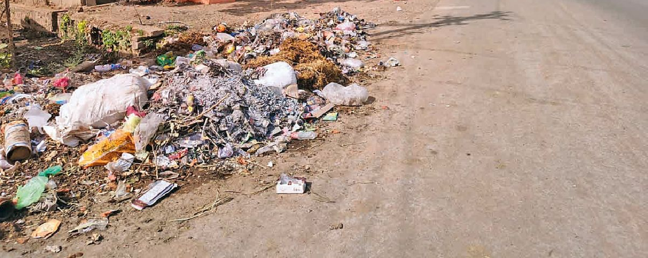 राजनांदगांव : फ्लाईओवर के नीचे सूखे पत्तों और कचरे का ढेर…