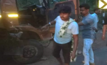 CG : जगदलपुर में टैंकर और ट्रक आमने-सामने टकराए, दो घायल