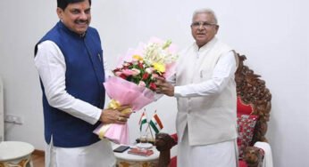 राज्यपाल पटेल से मुख्यमंत्री डॉ. यादव ने की सौजन्य भेंट