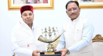 मुख्यमंत्री विष्णुदेव साय से कर्नाटक के राज्यपाल श्री थावरचंद गहलोत ने की सौजन्य भेंट
