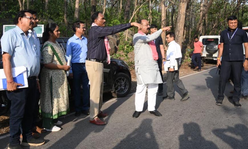 उप मुख्यमंत्री अरुण साव ने 308 करोड़ की लागत से बन रहे केशकाल घाट बायपास रुट का किया निरीक्षण