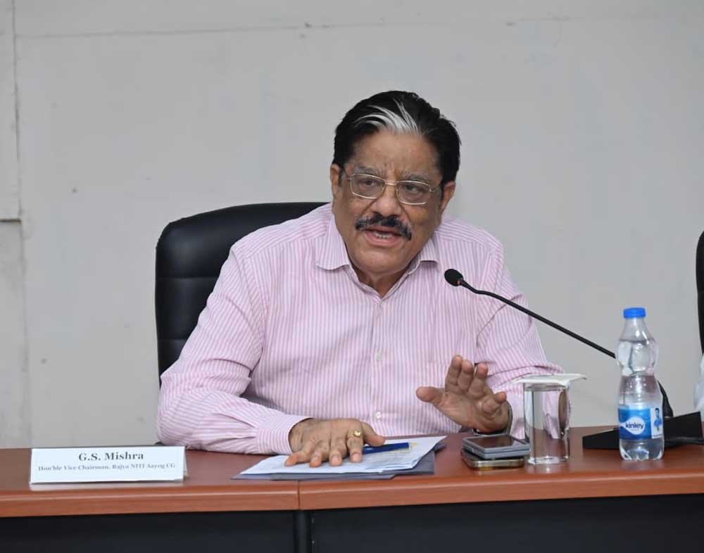 छत्तीसगढ़ को 2047 तक विकसित राज्यों की अग्रिम पंक्ति में लाना हमारा लक्ष्य : राज्य नीति आयोग के उपाध्यक्ष गणेश शंकर मिश्रा