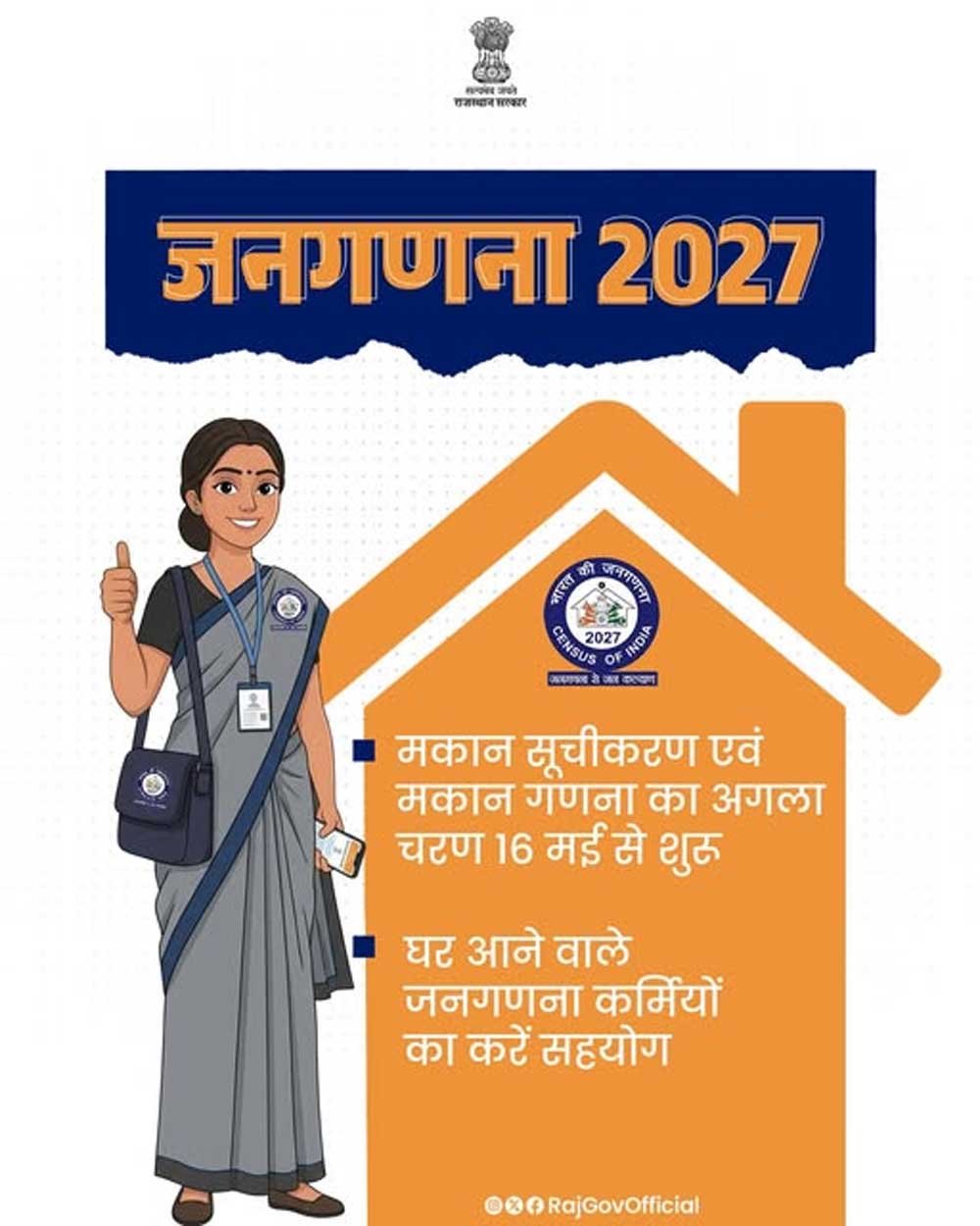 जनगणना 2027 का प्रथम चरण प्रदेश में सफलतापूर्वक संपन्न