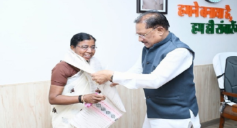 CG : मुख्यमंत्री विष्णु देव साय से पद्मश्री डॉ. बुधरी ताती ने की सौजन्य मुलाकात…