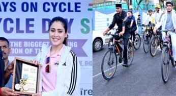 टीटी नगर स्टेडियम से गूंजा फिट इंडिया का संदेश मंत्री सारंग ने किया साइकिल रैली का शुभारंभ