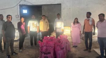 कृषि विभाग की सख्त कार्रवाईःवैष्णवी एग्रो इंडस्ट्रीज से उड़ीसा प्रिंट वाले उर्वरक की 11 बोरियां जब्त,