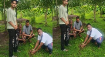 डिंडोरी जिला कार्यवाहक अध्यक्ष दुर्गेश बर्मन ने लगाया पौधा