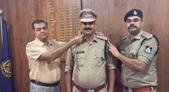 रीडर एएसआई दिनेश पांडे बने सब इंस्पेक्टर, एसपी ने कंधों पर लगाए नए सितारे
