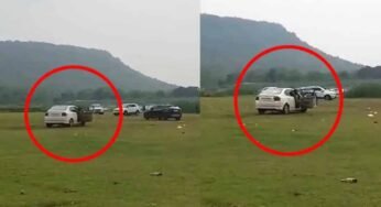 सूरजपुर के पर्यटन स्थल पर कार से खतरनाक स्टंट, युवकों का वीडियो चर्चा में