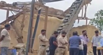 CG : पत्थरों और चट्टानों को तोड़ने वाली क्रेशर मशीन सील …