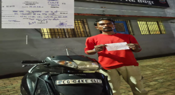 CG : सार्वजनिक मार्ग पर स्टंटबाजी, चार सवारी करना पड़ा महंगा, 4 हजार का कटा चालान …