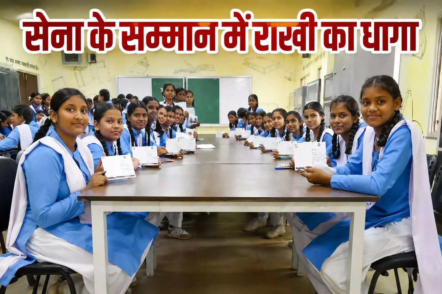 CG : सेना के सम्मान में राखी का धागा, पोस्टकार्ड पर देश के रक्षकों के नाम लिखी भावनाएं …