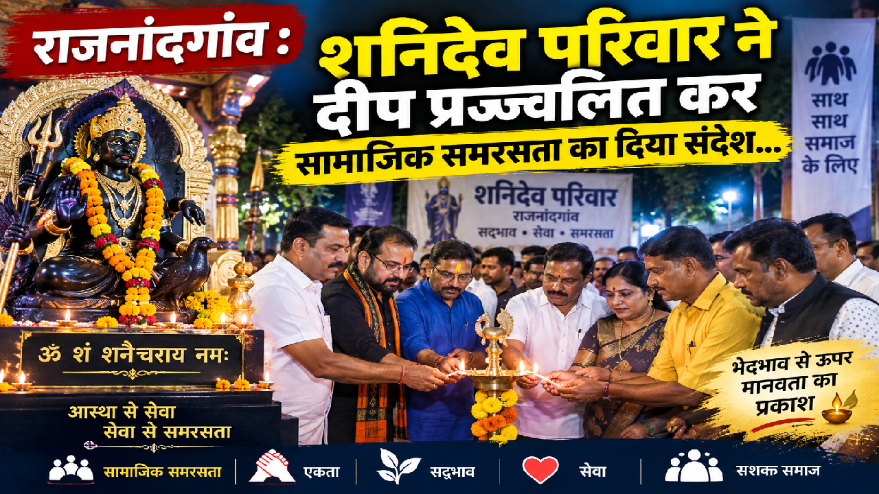 राजनांदगांव : शनिदेव परिवार ने दीप प्रज्ज्वलित कर सामाजिक समरसता का दिया संदेश…