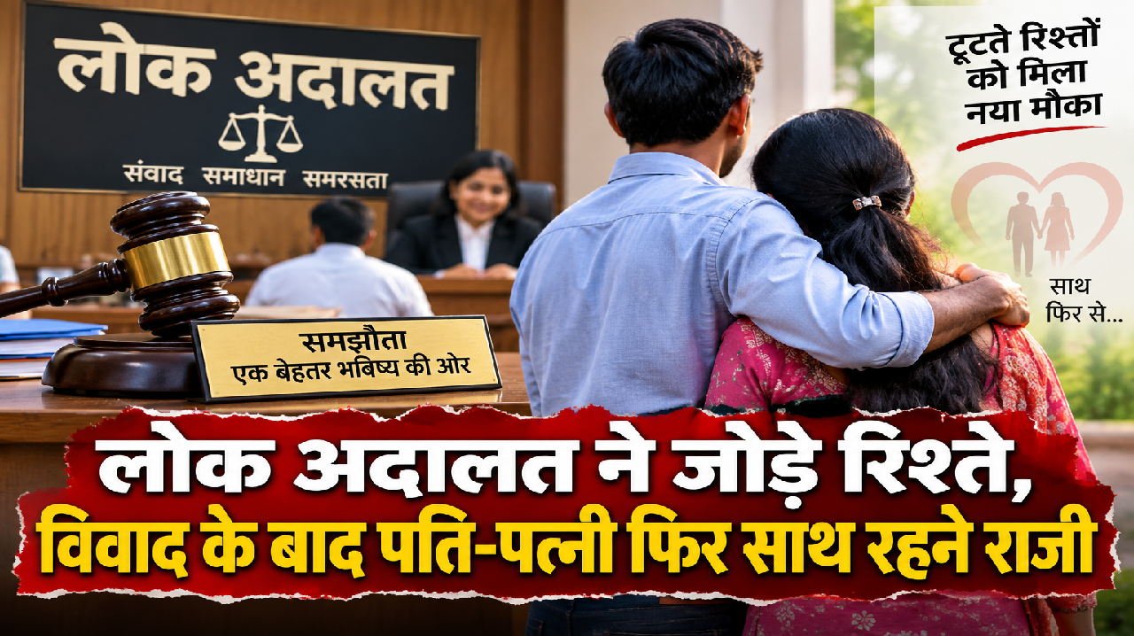 राजनांदगांव : लोक अदालत ने जोड़े रिश्ते, विवाद के बाद पति-पत्नी फिर साथ रहने राजी ....