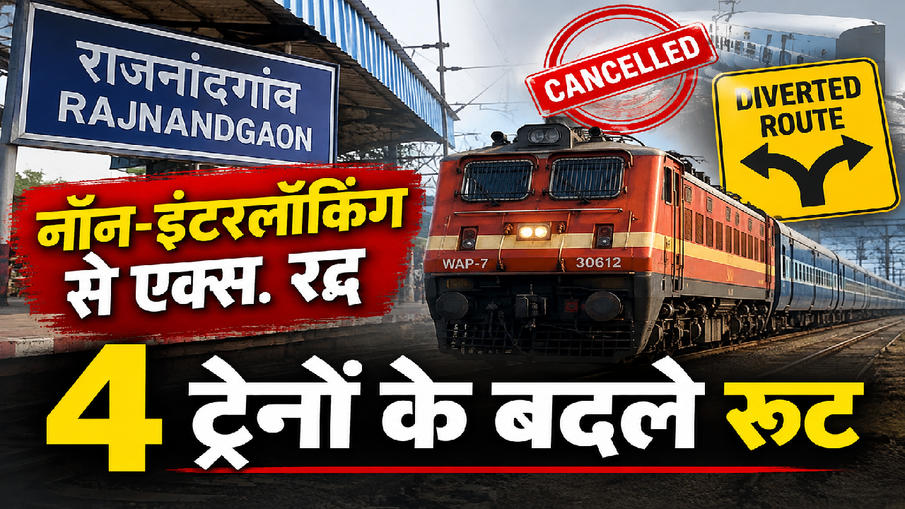 राजनांदगांव : नॉन-इंटरलॉकिंग से एक्स. रद्द, 4 ट्रेनों के बदले रूट …