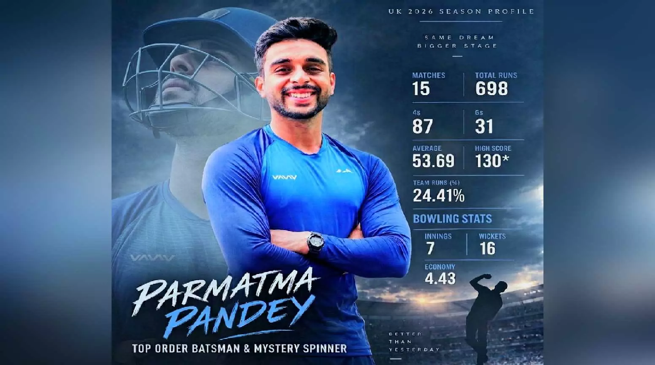 CG : बल्ले से लगातार तीन शतक और गेंद से 16 विकेट, इंग्लैंड में छाए छत्तीसगढ़ के ऑलराउंडर परमात्मा पांडेय ….
