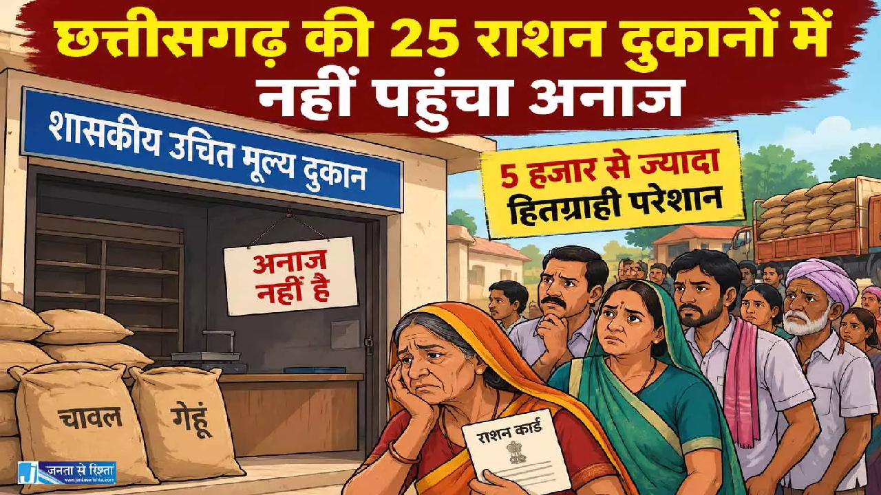 CG : छत्तीसगढ़ में राशन वितरण प्रभावित, 25 दुकानों में नहीं पहुंचा अनाज …