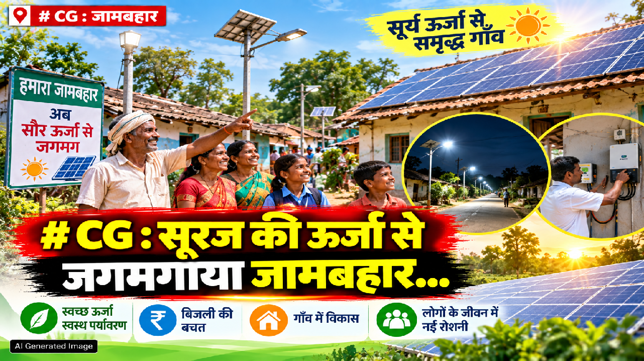CG : सूरज की ऊर्जा से जगमगाया जामबहार…