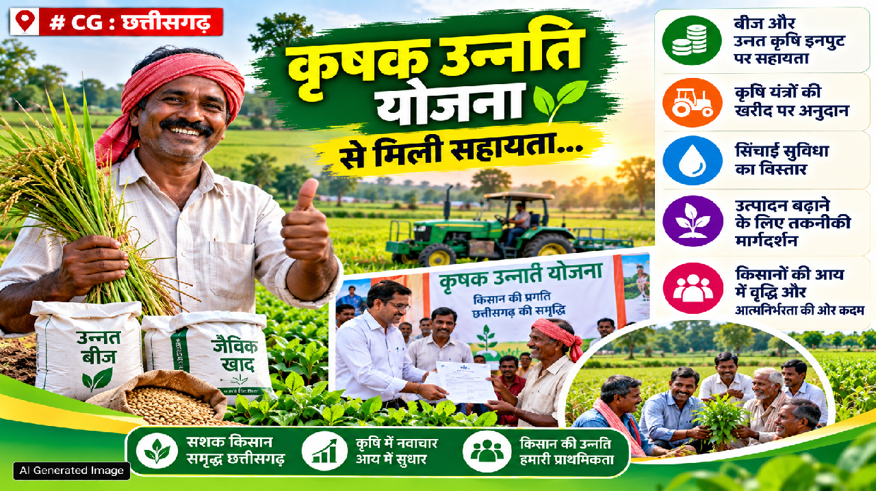 CG : कृषक उन्नति योजना से मिली सहायता…