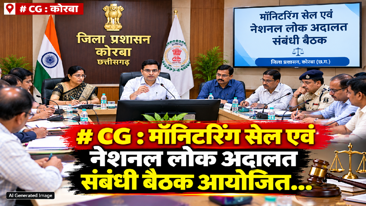 CG : मॉनिटरिंग सेल एवं नेशनल लोक अदालत संबंधी बैठक आयोजित…