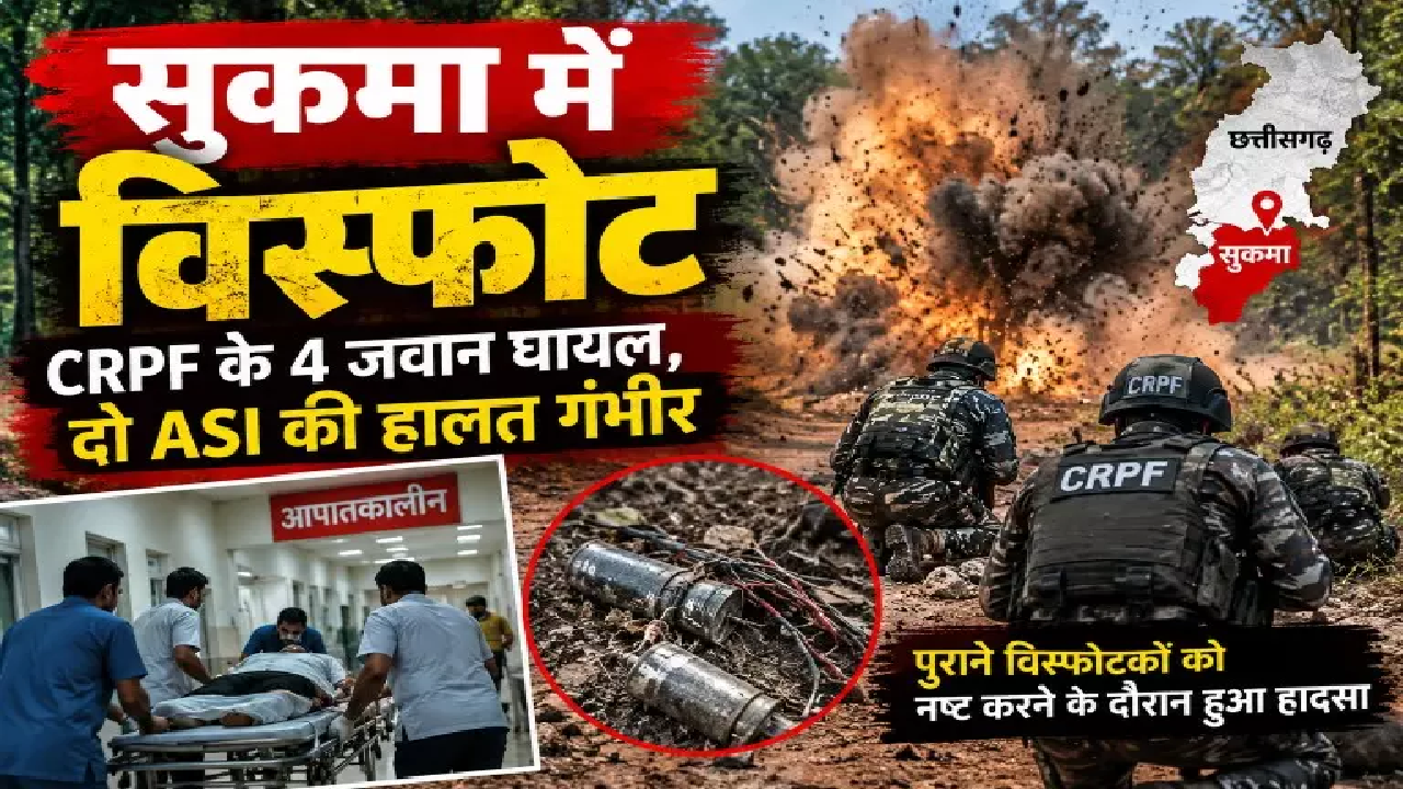 CG : सुकमा में विस्फोट से चार CRPF जवान घायल, दो ASI की हालत गंभीर …
