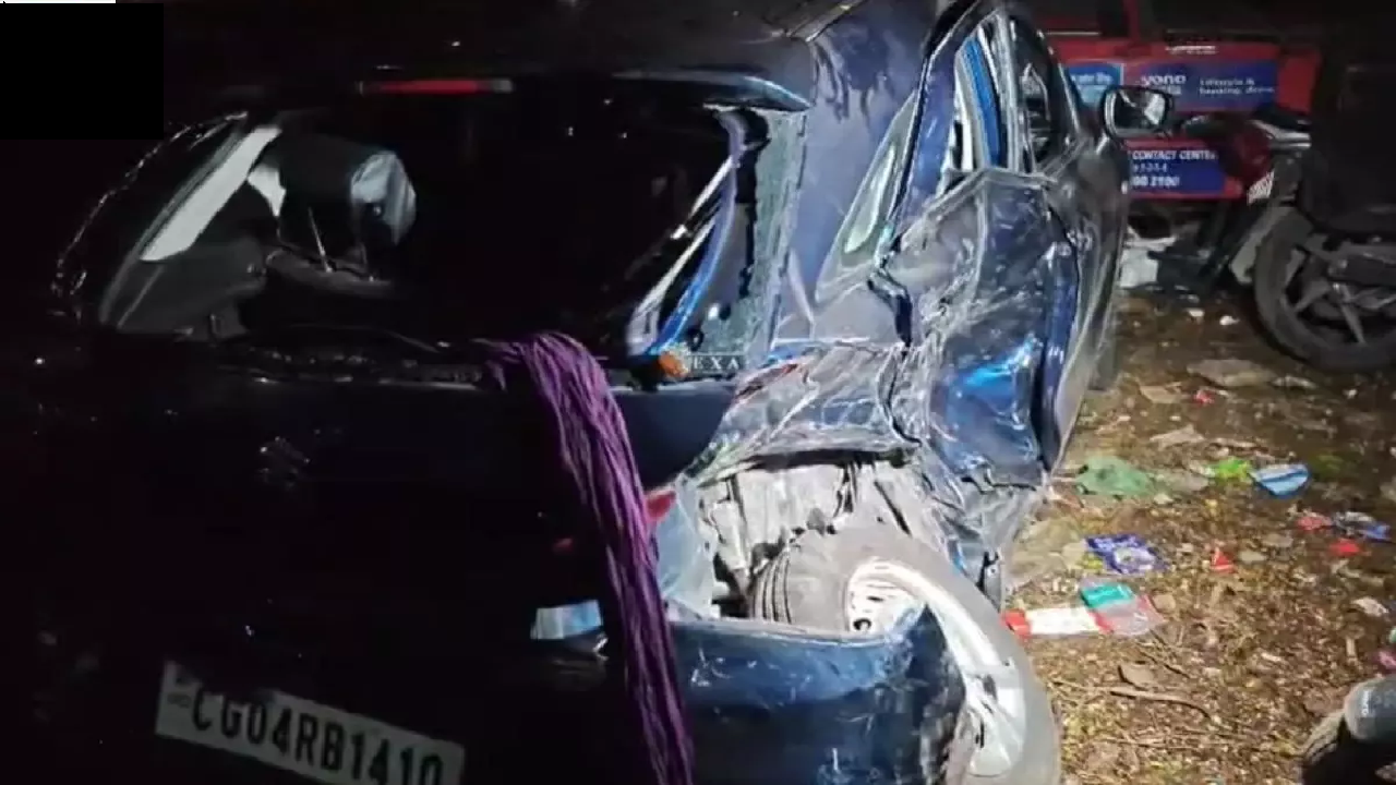 रायपुर में आधी रात भीषण सड़क हादसा: स्कोडा ने बलेनो को मारी टक्कर, बुजुर्ग की मौत …